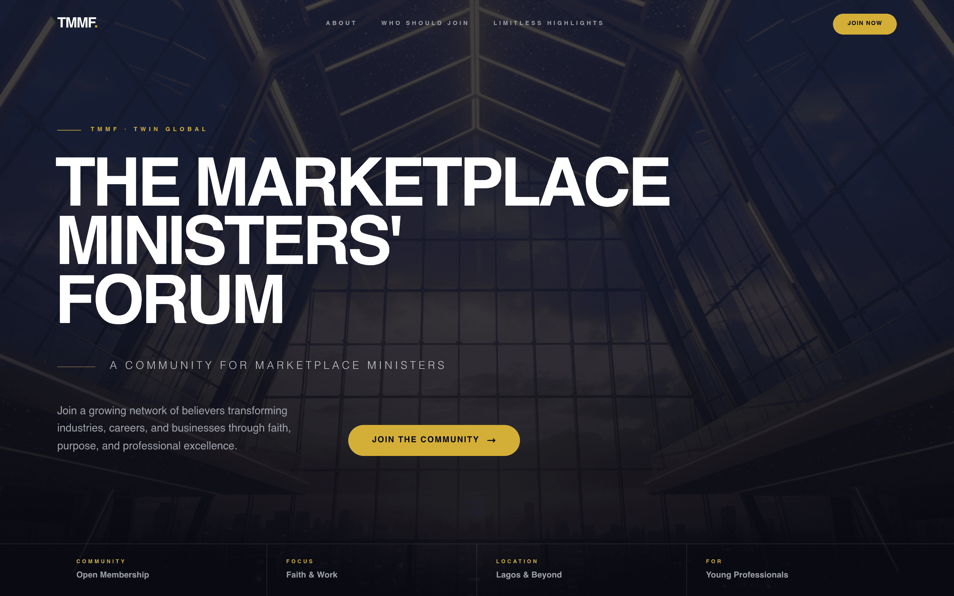 Screenshot of The Word Impact Network Event Website